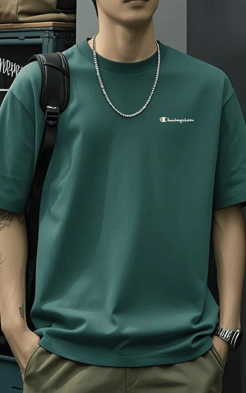 Stylish Forest Green Champion Tee