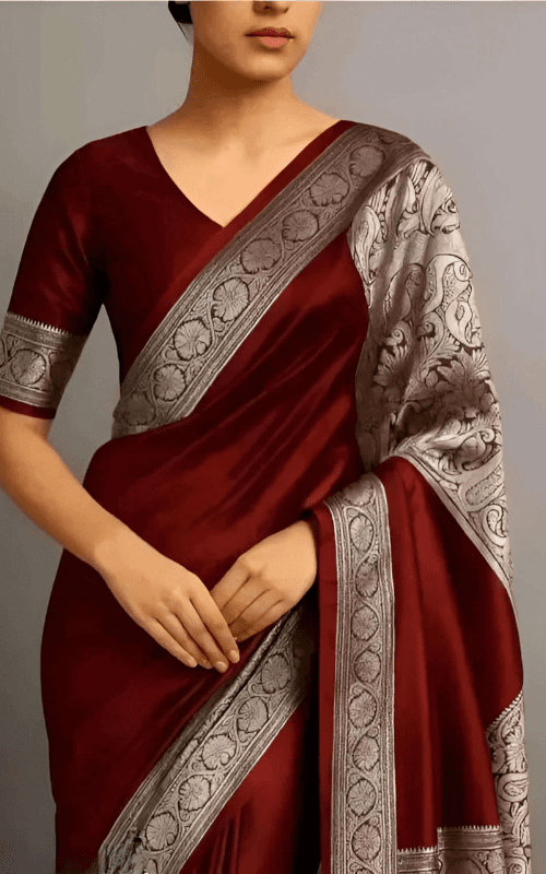 Banarasi Silk Saree Collection: Purple & Maroon